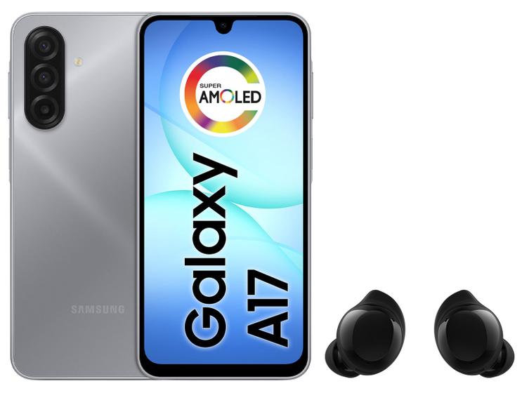 Smartphone Samsung Galaxy A17 256GB 4GB RAM - Cinza + Fone de Ouvido Bluetooth Buds Core