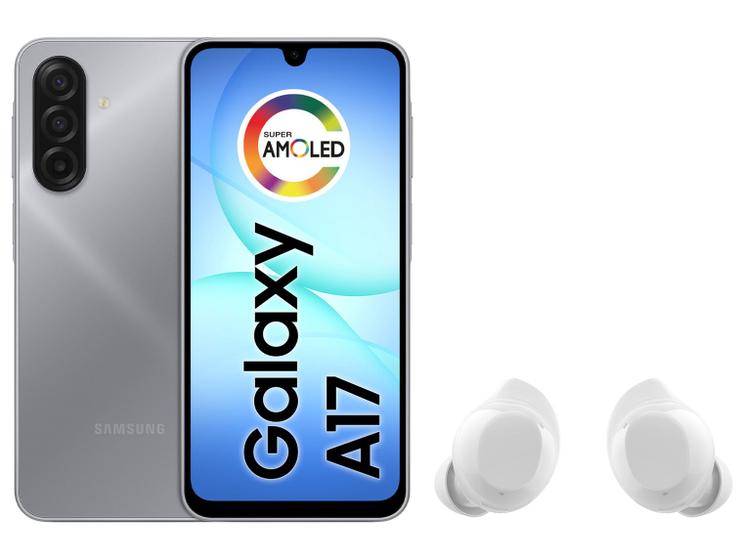 Smartphone Samsung Galaxy A17 128GB 4GB RAM - Cinza + Fone de Ouvido Bluetooth Samsung Buds Core