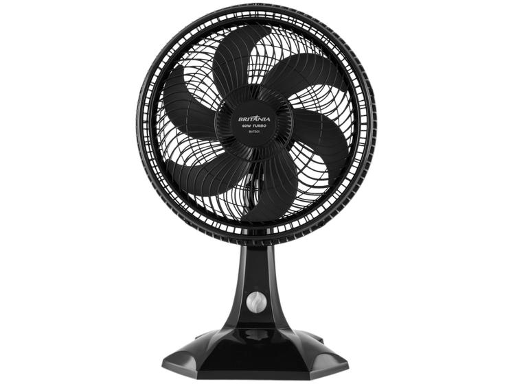 Ventilador de Mesa Britânia BVT301 30cm - 6 Pás 3 Velocidades Preto