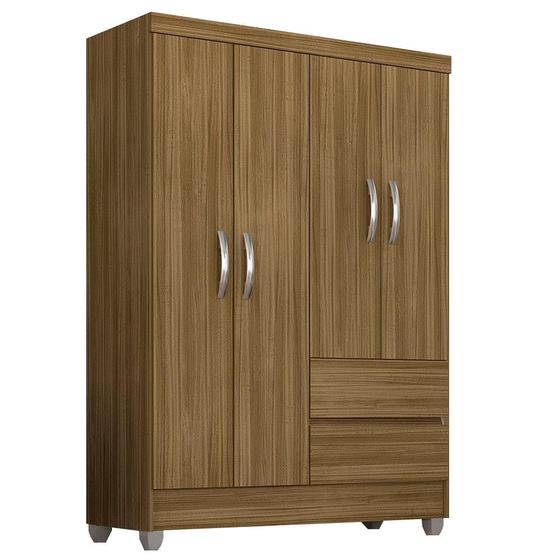 Guarda Roupa Solteiro Bruna 4 Portas Boreal - A Móveis Arapongas