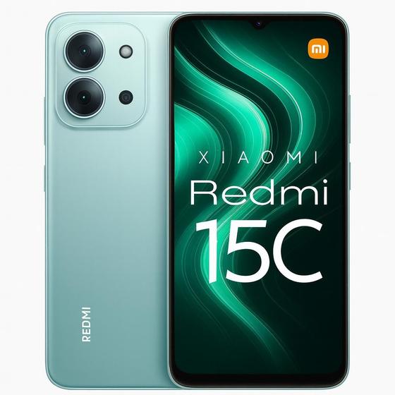 Smartphone Celular Xiaomi Redmi 15C 256GB 4GB Lançamento 2025 Versão Global 50MP Câmera 120Hz Bateria de 6000mAh Dual SIM Chip