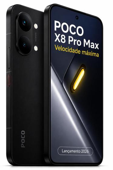 Xiaomi POCO X8 Pro Maxx 512GB 12GB 5G Dimensity 9500s Tela AMOLED 120Hz HyperOS 3 NFC WiFi 7 IP68 Bateria 8500mAh 100W