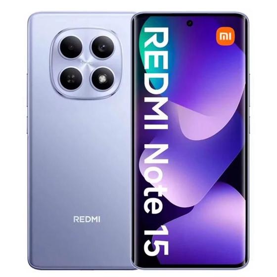 Smartphone Celular Xiaomi Redmi Note 15 Lançamento 128GB 6GB Câmera 108MP 20MP Tela 6.77 AMOLED 120Hz Dual SIM Chip IP64 Dolby 6000mAh
