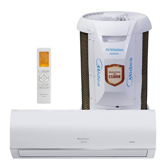 Imagem de Ar Condicionado Split Hi Wall Inverter Springer Midea 9000 BTUs Frio Airvolution Connect 220V