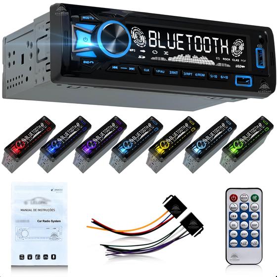 Rádio de Carro Aparelho MP3 Automotivo Som De Qualidade USB carrega celular Modelo LE-6303 - Lelong