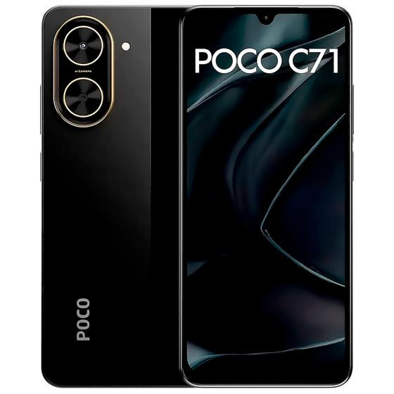 Celular Xiaomi POCO C71 de 64GB 3GB RAM tela de 6.88" camera 32MP 8MP