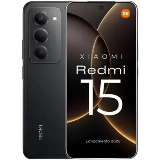 Celular Xiaomi Redmi 15 de 128GB 6GB RAM tela de 6.9" camera 50MP 8MP Bateria 7.000 mAh