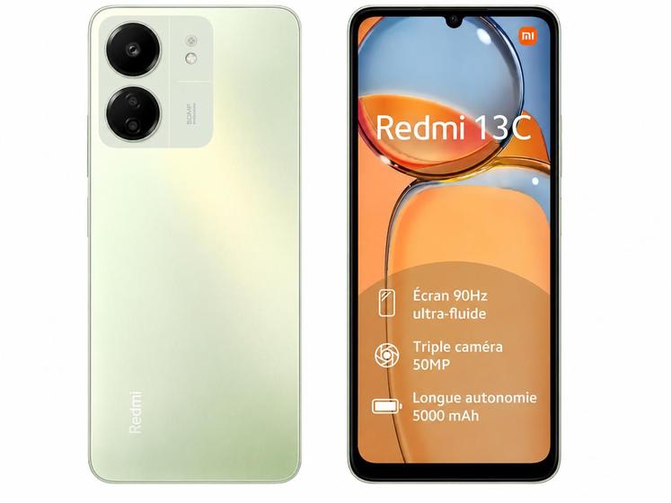 Smartphone Celular Xiaomi Redmi 13C 256GB, 8GB RAM, Android 13, Tela 6,74 polegadas IPS LCD 90 Hz, Câmera 50 MP, Bateria 5000 mAh, Dual SIM, 4G