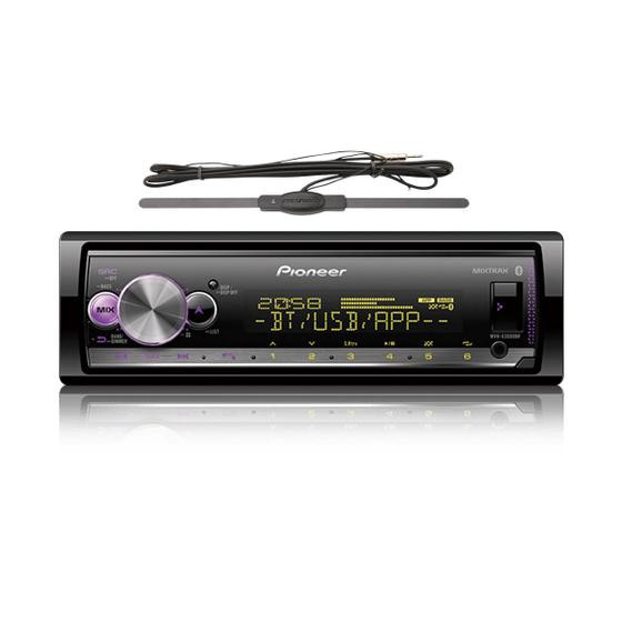 Rádio Automotivo Pioneer MVHX3000bt Auto Rádio Usb Som Automotivo Bluetooth Com Controle e Com Antena Interna