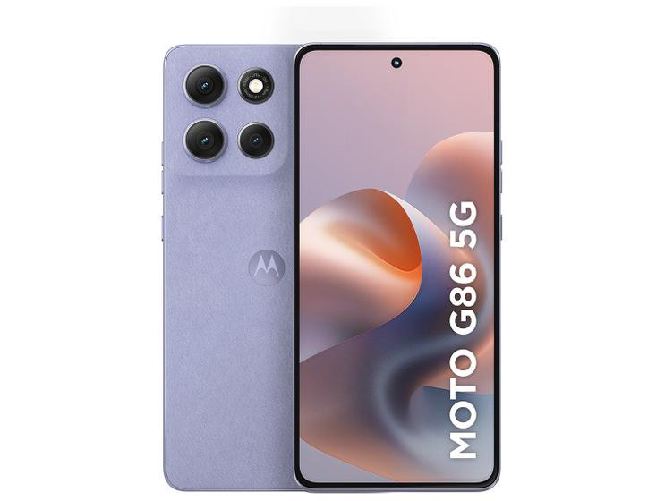 Smartphone Motorola Moto G86 512GB 5G 8GB RAM Lilás 6,7" Câm. Dupla + Selfie 32MP