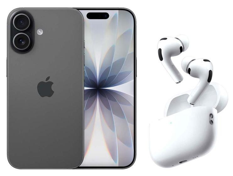 Smartphone Apple iPhone 17 512GB Preto - 5G + Fone de Ouvido Bluetooth Apple AirPods Pro 3