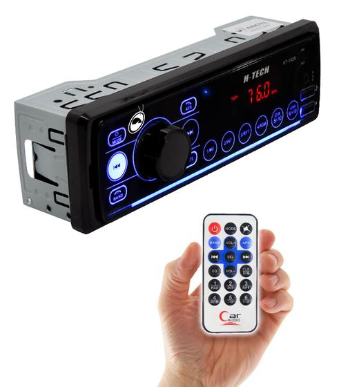 Imagem de Rádio MP3 Automotivo H-Tech HT-1025 USB AUX BT 4 Canais 25W