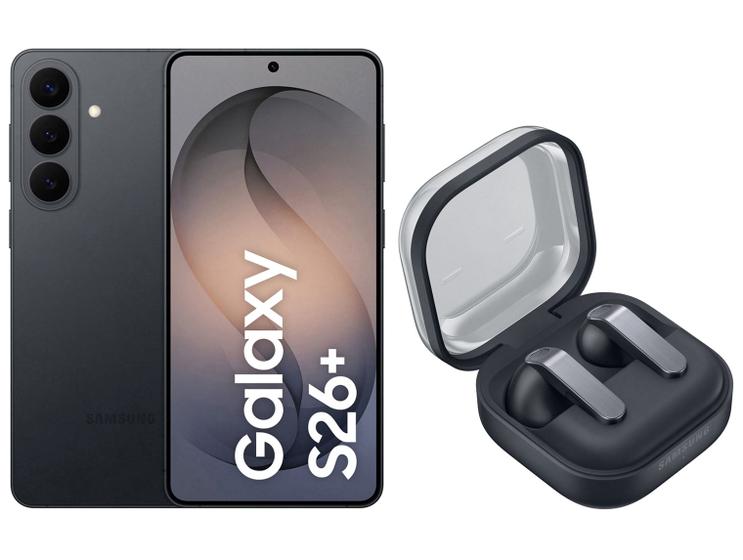 Samsung Galaxy S26+ Preto 5G 512GB Galaxy AI - 12GB RAM + Fone de Ouvido Bluetooth Galaxy Buds 4