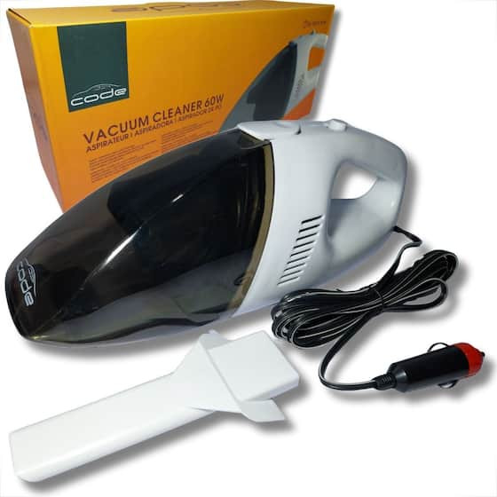 Aspirador de pó automotivo de mão 12v 60w portátil para carro limpeza 0.5l preto code by techone - Pratika Distribuidora de Equip