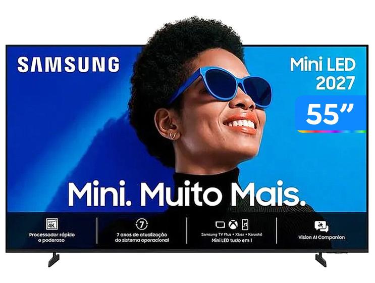 Smart TV 55" Samsung 4K UHD Mini LED M75H One UI Tizen UN55M75HAGXZD 2027