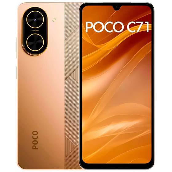 Smartphone Xiaomi Poco C71 64GB 3GB RAM Dual SIM Tela 6.88" - Dourado