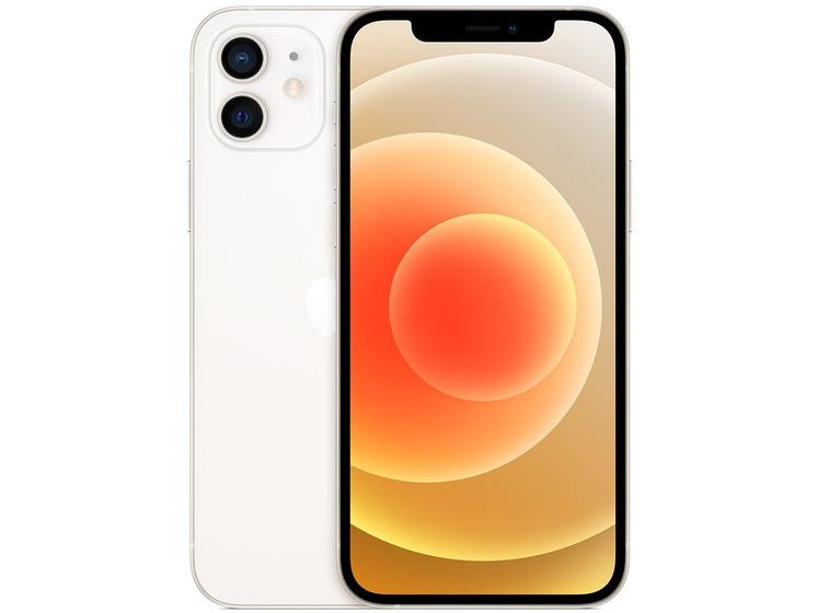iPhone 12 Apple 256GB Branco Tela 6,1” - Câm. Dupla 12MP iOS