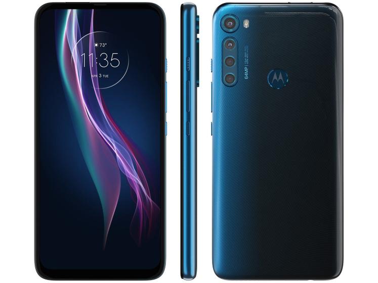Smartphone Motorola One Fusion+ 128GB Azul Índigo - 4G 4GB RAM Tela 6,5” Câm. Quádrupla + Selfie 16MP