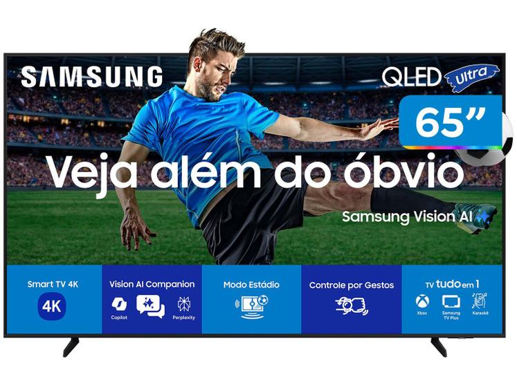 Smart TV 65" Samsung Ultra 4K QLED QN65Q7FAAGXZD Tizen Q4 AI 3 HDMI