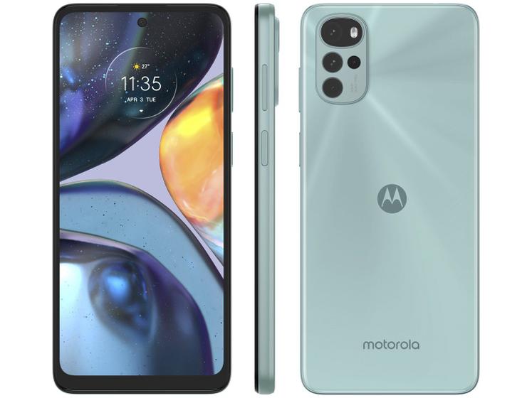 Smartphone Motorola Moto G22 128GB Verde 4G 4GB RAM Tela 6,5" Câm. Quádrupla + Selfie 16MP