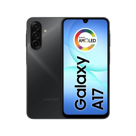 Celular Samsung Galaxy A17 com IA, 256GB, 8GB RAM, Câm de 50MP, Tela de 6.7", NFC, IP54