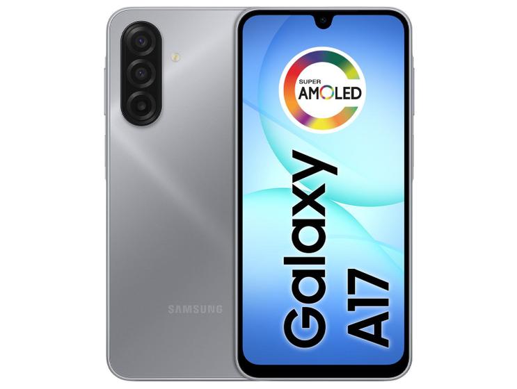Celular Samsung Galaxy A17 com IA, 256GB, 8GB RAM, Câm de 50MP, Tela de 6.7", NFC, IP54