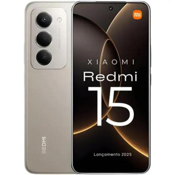 Celular Xiaomi Redmi 15 de 128GB 6GB RAM tela de 6.9" camera 50MP 8MP Bateria 7.000 mAh