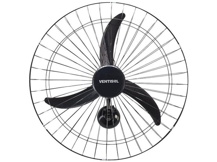 Ventilador De Parede Ventisol Oscilante New 60 Cm Metal Preta 1200rpm 220v