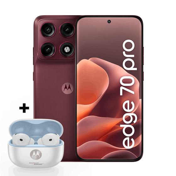 Kit Smartphone Motorola Edge 70 Pro 5G 256GB + Moto Buds 2 Plus