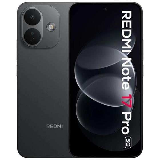 Xiaomi Redmi Note 17 Pro 5G 256GB 8GB Ram AMOLED 1.5K 120Hz Bateria 8340mAh Original Global Preto