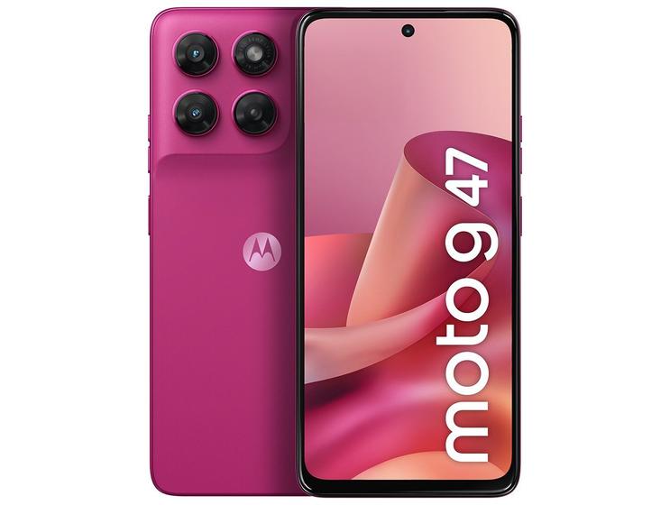 Smartphone Motorola Moto g47 128GB 5G 4GB RAM+8GB RAM Boost Rosa 6,7" Câm. Dupla Selfie 32MP