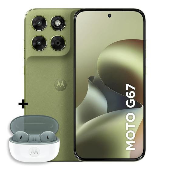 Kit Smartphone Motorola Moto g67 5G 128GB + Moto Buds 2