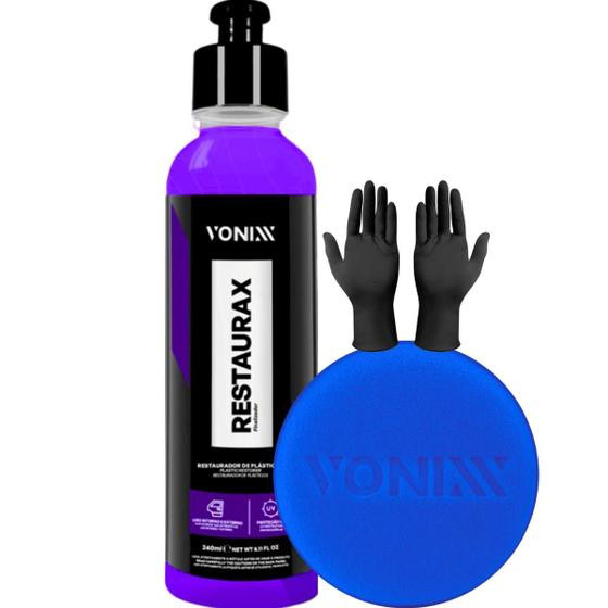 Restaurador De Plásticos Automotivo Brilho e Proteção Restaurax Vonixx