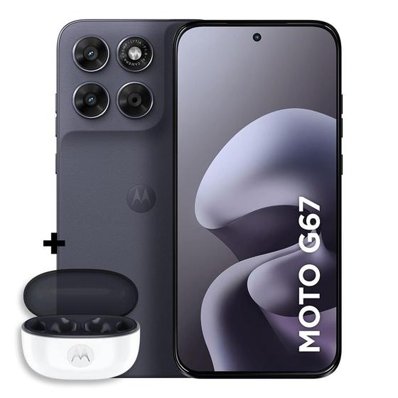 Kit Smartphone Motorola Moto g67 5G 256GB + Moto Buds 2